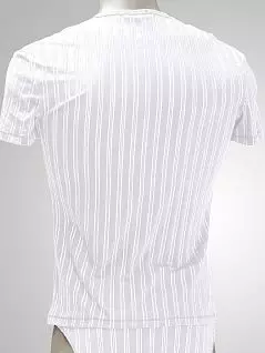 Мужская облегающая футболка белого цвета HOM 03227cW5 распродажа