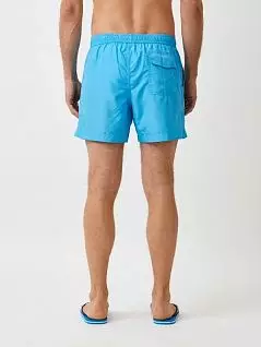 Однотонные пляжные шорты на широкой резинке голубого цвета Ermenegildo Zegna N7B541500c433