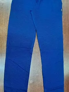 Брюки мужские прямые с регулируемым поясом и вшивными боковыми карманами синего цвета Gotzburg FM-31081-632