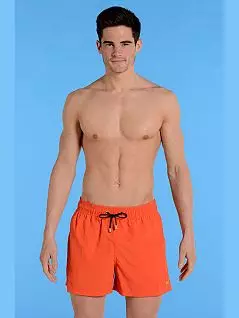 Яркие пляжные шорты с поддерживающей сеточкой внутри оранжевого цвета «HOM» 07470cQW