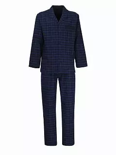 Теплая пижама из высококачественной фланели синего цвета Gotzburg FM-451865-634