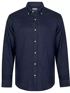 Комфортная рубашка из дышащего льна темно-синего цвета BLUEMINT MARTINc155