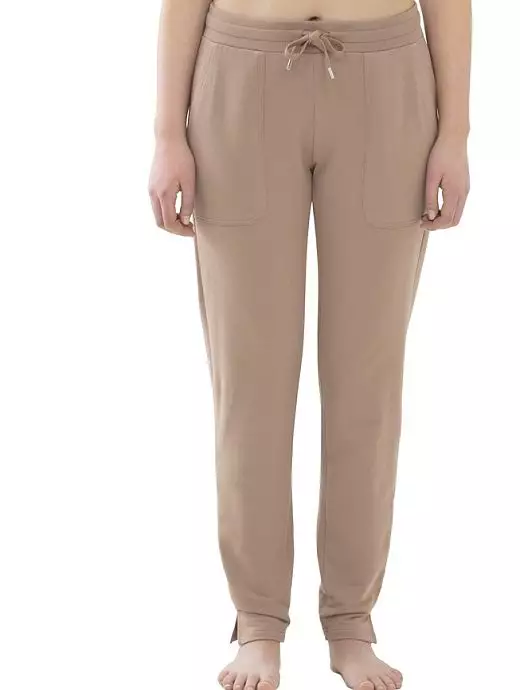 Однотонные брюки из плотного трикотажа бежевого цвета Mey 17448c82