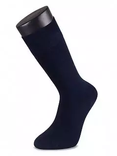 Однотонные носки из мерсеризованного хлопка с добавлением тактеля и лайкры MUDOMAY LT11001-1 MUDOMAY темно-синий (набор из 3х штук)