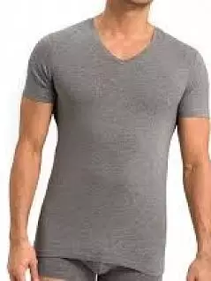 Классическая футболка из тончайшего хлопка серого цвета Hanro 073089c2171