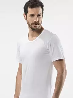 Бесшовная футболка с круглым вырезом LT1102 Cacharel белый