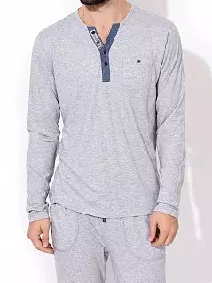 Стильная мужская футболка с длинным рукавом серого цвета Jockey 500702H (муж.) Серый распродажа