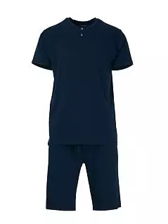 Мужской домашний комплект (футболка и шорты) темно-синего цвета BALDESSARINI RT95014/4006 630
