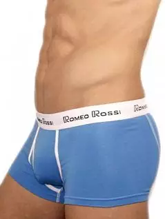 Классические боксеры  с выпуклой конструкцией синего цвета ROMEO ROSSI R365-6 распродажа