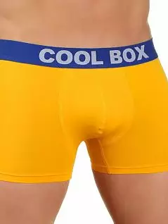 Яркие боксеры на широкой синей резинке желтого цвета E5 Underwear RT27850