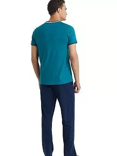Шелковистая пижама (футболка и брюки на комфортной посадке) LTBS40028 BlackSpade зеленый