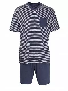 Полосатая пижама с морским видом CECEBA FG030685/S-3XL Синий/Полоски