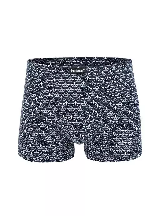 Хлопковые боксеры с лайкрой Gentlemen DT8017гсТм Темно-синий Хлопковые боксеры с лайкрой Gentlemen DT8017гсТм Темно-синий