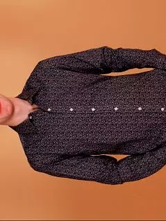 Рубашка мужская Nima Zaree серая с узором распродажа