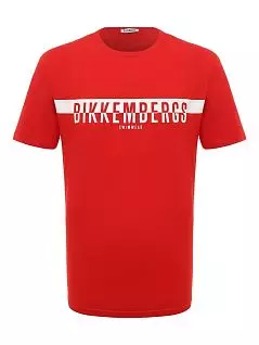 Стильная футболка из мягкого хлопкового джерси Bikkembergs BKK2MTS03cRed