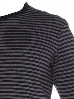 Эластичная пижама (футболка в горизонтальную чёрно-серую полоску и брюки брюки с эластичным поясом) HOM 04609cK9