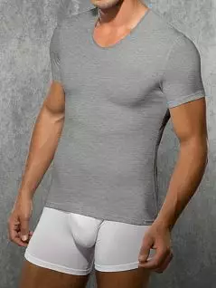 Облегающая мужская футболка серого цвета Doreanse 2855c33 Modal Basic Серый
