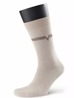 Комплект нежных мужских носков (5 шт.) из хлопка бежевого цвета с рисунком Аvani 4М-141 распродажа