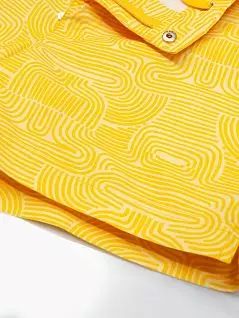 Плавки шорты с индивидуальным кроем и застежкой на шипы желтого цвета Bluemint ANDYc734