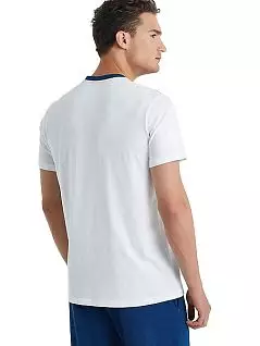 Мужская пижама (футболка с V-образным вырезом с окантовкой и брюки) LTBS40020 BlackSpade белый