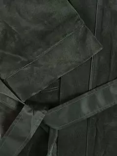 Тонкий велюровый халат тёмно-серого цвета. HOM 04285cK9