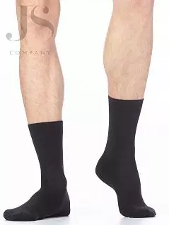 Всесезонные мужские носки из хлопка c комфортной резинкой Omsa JSECO 401 (5 пар) nero