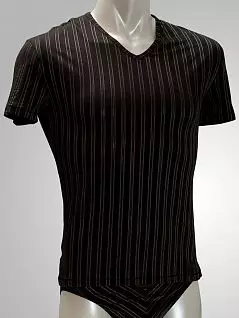 Облегающая футболка из чесанного хлопка черного цвета HOM 03227cK9 распродажа