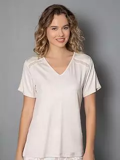 Красивая пижама (футболка и шорты с принтом) LTC840-262 CONFEO розовый