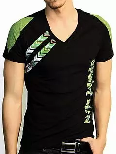 Мужская черная спортивная футболка с зеленым принтом Doreanse Mexican Style 2575c17 распродажа