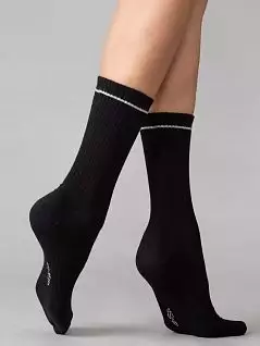 Хлопковые носки унисекс средней высоты с анатомической формой стопы OMSA JSACTIVE 115 (5 пар) nero