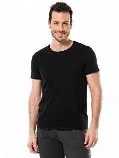 Комфортная футболка с круглым вырезом LT1331 Cacharel черный