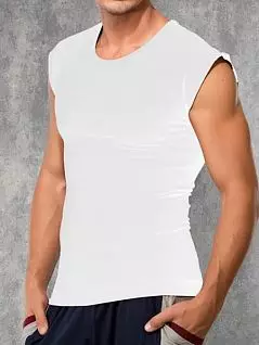 Мужская стильная безрукавка с широкими плечами белого цвета Doreanse For Everyday and Sport 2233с02 распродажа