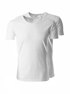 Комплект из двух хлопковых мужских футболок белого цвета Jockey 120120 (муж.) (2шт.) Белый