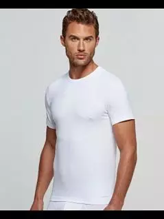  трикотажная мужская футболка с короткими рукавами и V-образным вырезом белого цвета IMPETUS FM-1353898-001