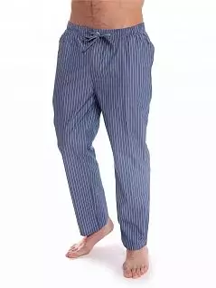 Пижама из футболки с V-образным вырезом и брюк в полоскуLTPJ1009 Sis темно-синий