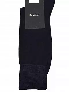 Мужские носки из тончайшего хлопка темно- синего цвета President 920c15