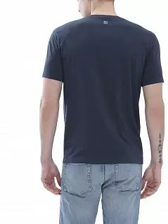 Домашняя футболка из хлопка темно-синего цвета Mey 36060c668