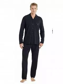 Комплект из рубашки на пуговицах и брюк на поясе резинке LTBS30915 BlackSpade черный