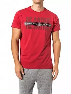 Фантастическая футболка с надписью JOCKEY 527006H (муж.) Красный 318