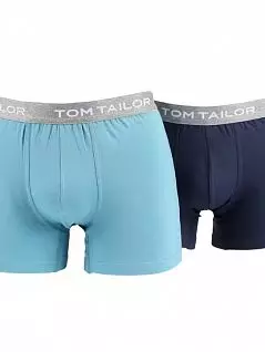 Набор боксеров из хлопка и эластана (2шт) (темно-синие, голубые) Tom Tailor RT70249/6061