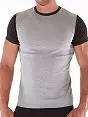Мужская серая спортивная футболка из хлопка Oboy Sport Boys 8027c03