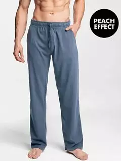 Домашние штаны  из хлопка высочайшего качества с бархатистым эффектом «Peach Effect» Atlantic MW121070деним