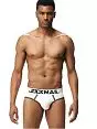 Мужские брифы из шелковистой ткани белого цвета JOCKMAIL RTJM2041-1