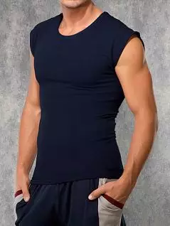 Мужская современная безрукавка с широкими плечами темно-синего цвета Doreanse For Everyday and Sport 2233с05