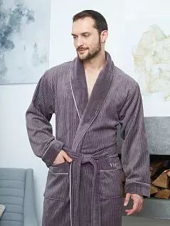 Классический халат с лаконичным дизайном Five Wien FW3272 Mokko