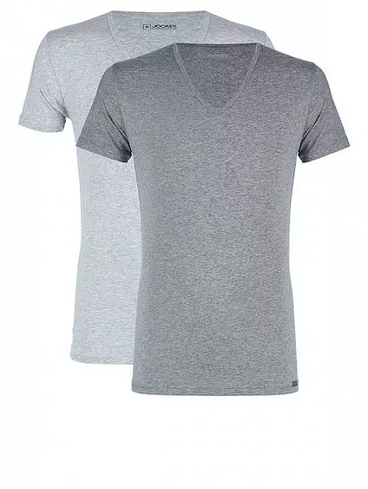 Комплект футболок с V- образным вырезом Jockey 25001823 (муж.) (2шт.) Серый 946