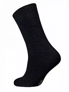 Однотонные теплые носки с двойной анатомической резинкой CONTE DT15с66сп000Нсм 000_Черный