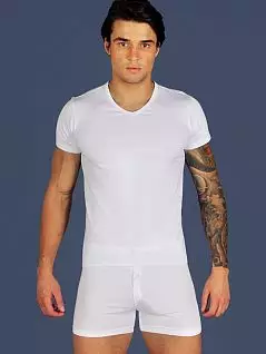 Мягкая мужская футболка с V-образным вырезом LTB2003 Sis белый распродажа