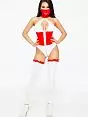 Эротический костюм "Медсестра" укомплектован боди на молнии и интригующей повязкой на лицо Devil & Angel VODA_7067 doctor Белый
