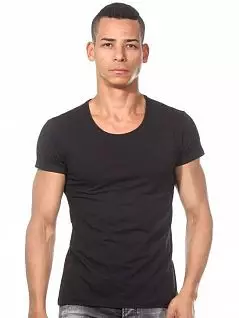 Мужская футболка с круглым вырезом горловины черного цвета DARKZONE RTDZN8501